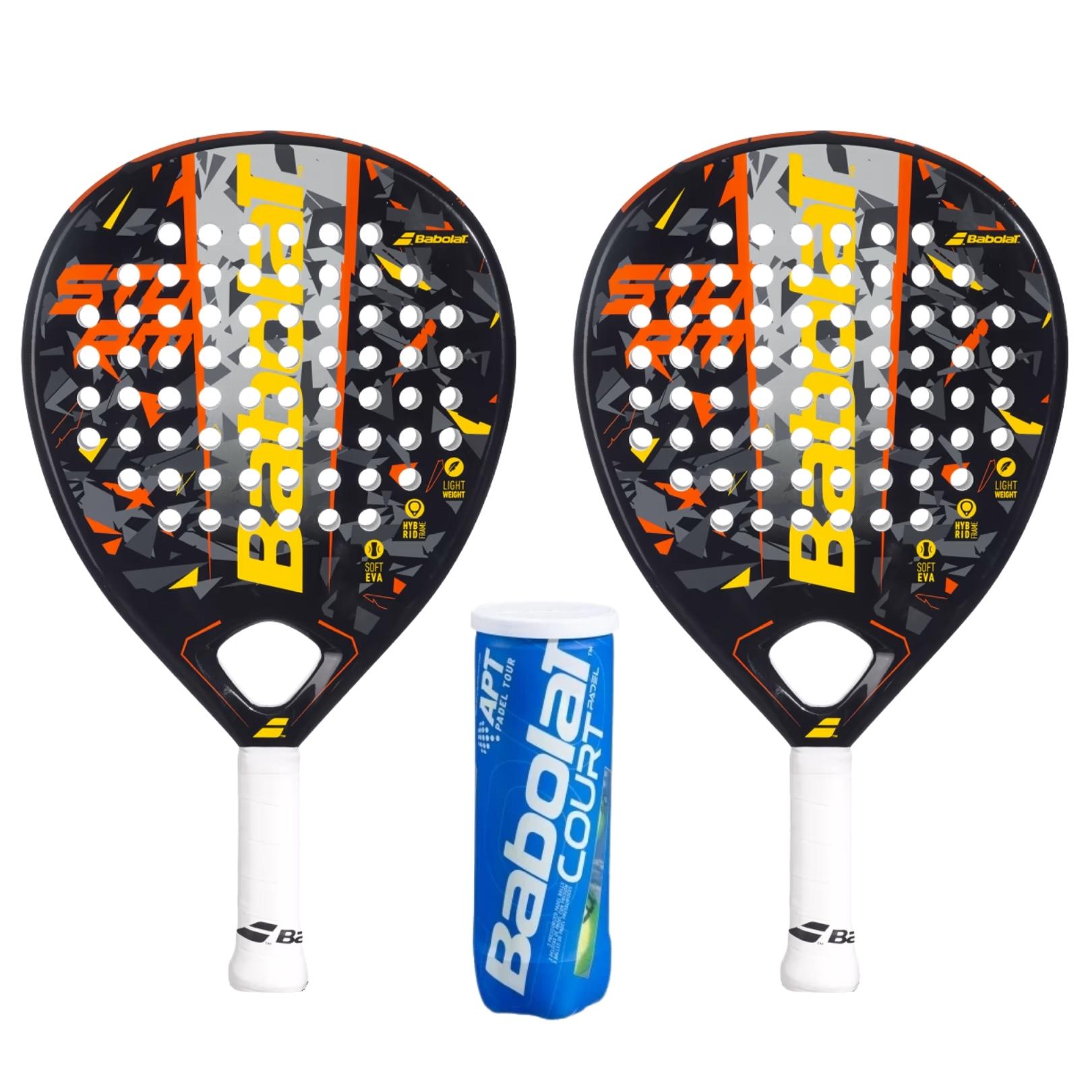 Billede af Babolat Padel Pakketilbud (Babolat Storm 2023 + Babolat Court Padel X3)